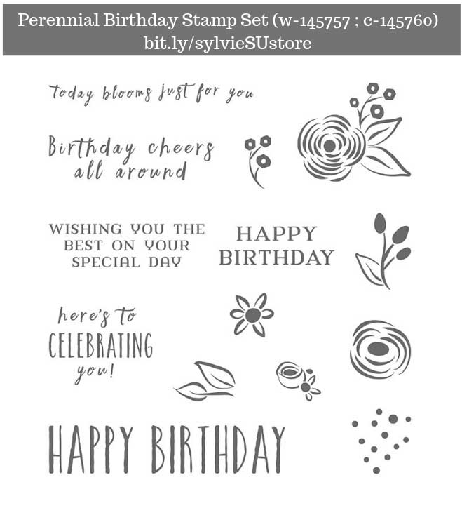 Perennial birthday stamp set