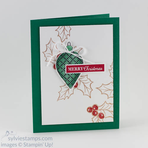 Easy Christmas card to make with the Christmas Gleaming bundle from Stampin' Up!