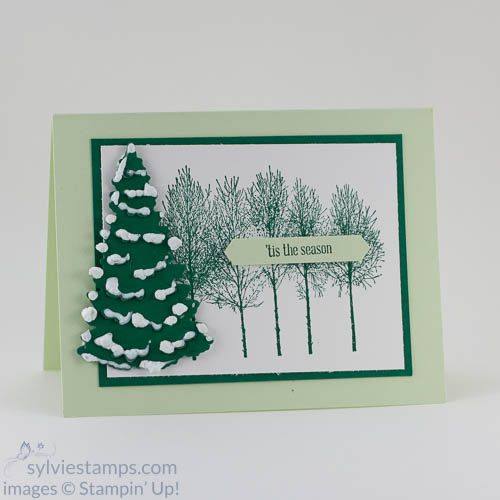 puff paint on cards makes a beautiful christmas card